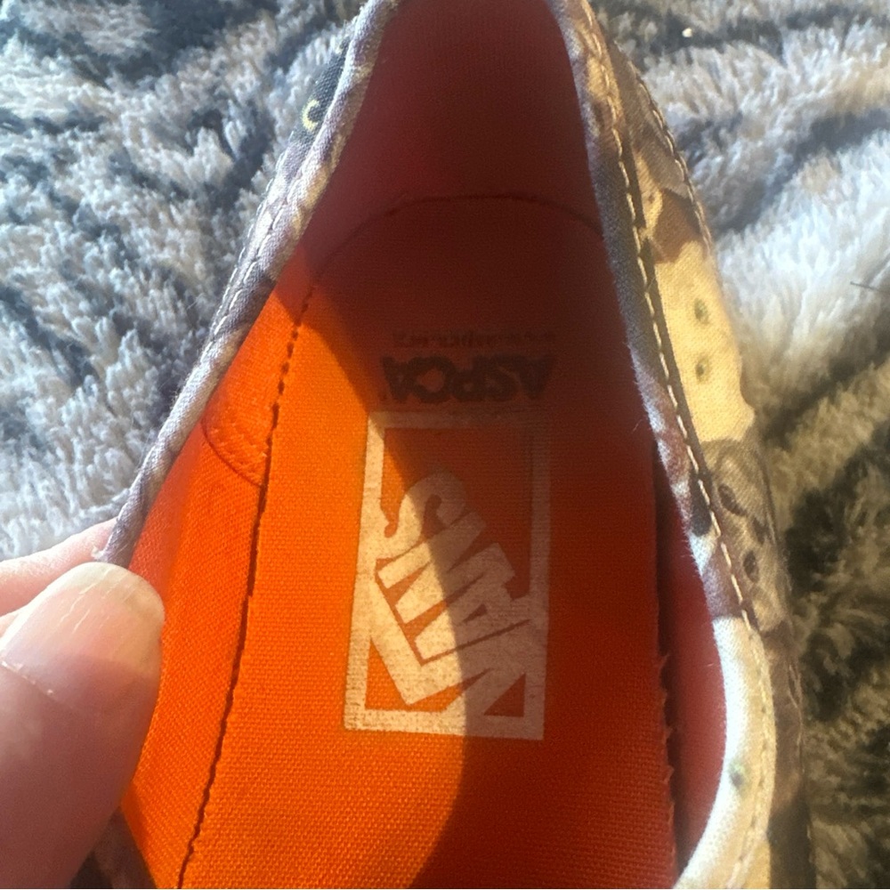 Vans Cat Print Sneakers with Orange Interior - Picture 13 of 16